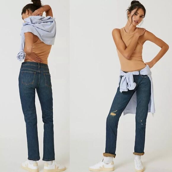 Anthropologie | Pilcro The Slim Boyfriend Jeans | Size: 26 | Color: Denim Dark - Picture 2 of 6